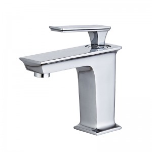 Single switch control modern polished basin faucet