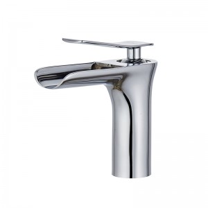 Brass waterfall open-air outlet basin faucet