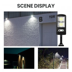 3 Modes Outdoor Wireless Led Solar Street Light Dusk To Dawn Motion Sensor Security Street Lamp With Remote Control