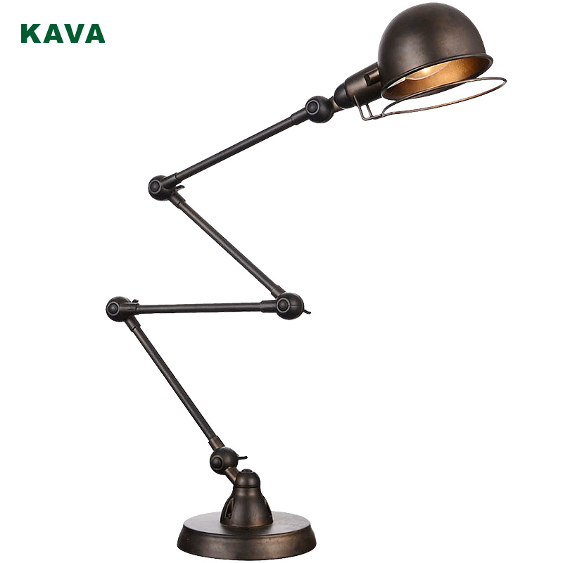 KAVA Classic Black Industrial Style Table Lamp 7665-1T