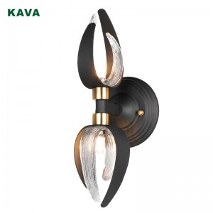 China Cheap price Wall Sconce Lighting - Wall Sconces wholesale Decorative Matte black LED wall lamp 10852-2W – KAVA