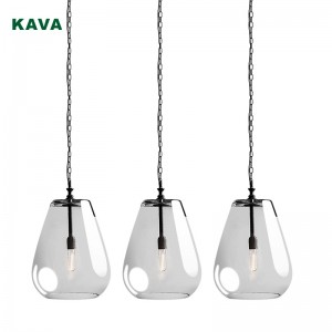 2022 High quality Small Chandeliers - KAVA BLACK CLEAR GLASS PENDANT LIGHT – KAVA