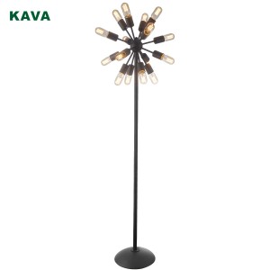 Low MOQ for Brass Floor Lamp - KAVA Black multi-head Spherical shape Floor Lamp 7690-16F – KAVA