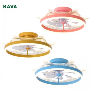 18 Years Factory Recessed Downlight - Ceiling Fan LED Remote Control 3-Color Lighting Ceiling Light Fan KCF-23-GD – KAVA