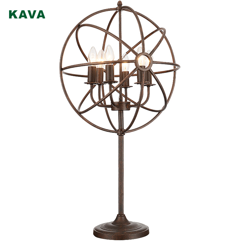 Rust Coffee Metal Gyroscpoe Table Lamp 9504-6T