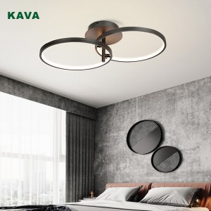 New Arrival China Pengdant Lighting - Nordic modern decorative matte black round ceiling light 20324-2C – KAVA
