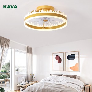 Excellent quality Semi Flush Mount Ceiling Light - Flamboyancy LED Ceiling Fan with Light KCF-04-GD – KAVA