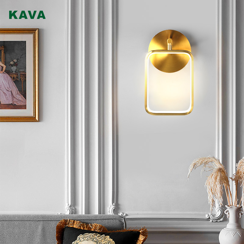 Wholesale Price Brass Wall Lights - Gold Wall Lamp Aluminum Iron LED Light 20328-1AW – KAVA