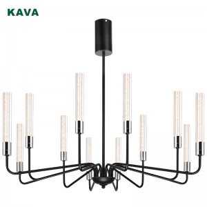 PriceList for Modern Chandelier Lights - Black Modern Acrylic illuminate chandelier 20283-6+6P – KAVA