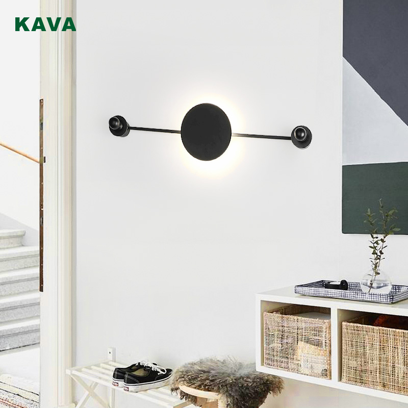 Manufactur standard Wall Mounted Bedside Lamp - Nordic style wall lamp home circular 5w led wall light W20237-5WB – KAVA