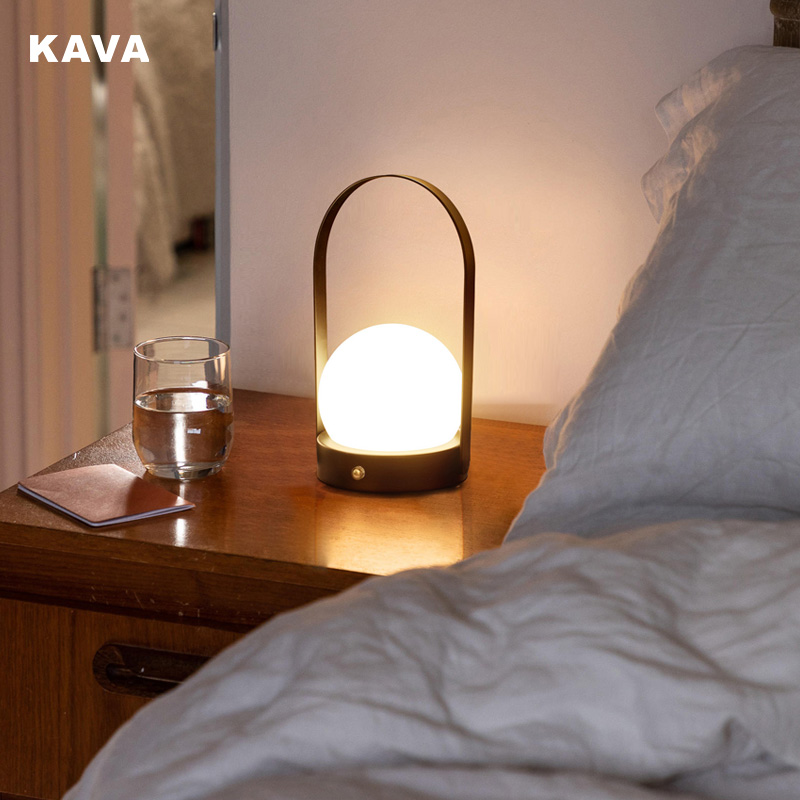 Fast delivery Silver Table Lamp - Modern Dimmable LED Cordless Table Lamp 20333-BK – KAVA