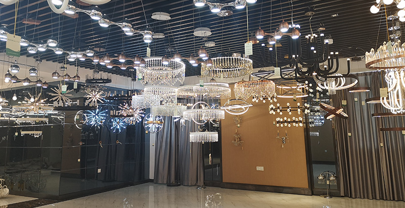 Modernong LED Crystal Light Showroom
