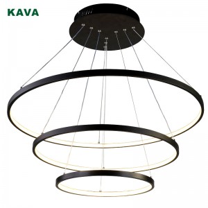 PriceList for Modern Chandelier Lights - Pendant Lighting LED Hanging Light 8402-800+600+400A-BK – KAVA