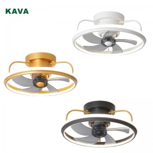 New Arrival China Square Ceiling Lights - Fan lamp ceiling light with remote bluetooth control KCF-07-GD – KAVA