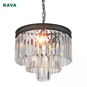 Best quality Kitchen Pendant Lighting - Pendant Lamp Indoor home Clear Crystal LED Hanging Light 7382-5+1P – KAVA