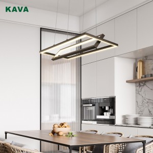 Fast delivery Mirror Lights -  Matt Black Folded Modern LED pendant light P11003-66W – KAVA