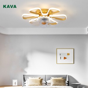 Hot sale Hanging Lamps For Bedroom - LED 6 flower shape mobile smart APP control fan light KCF-11-GD – KAVA