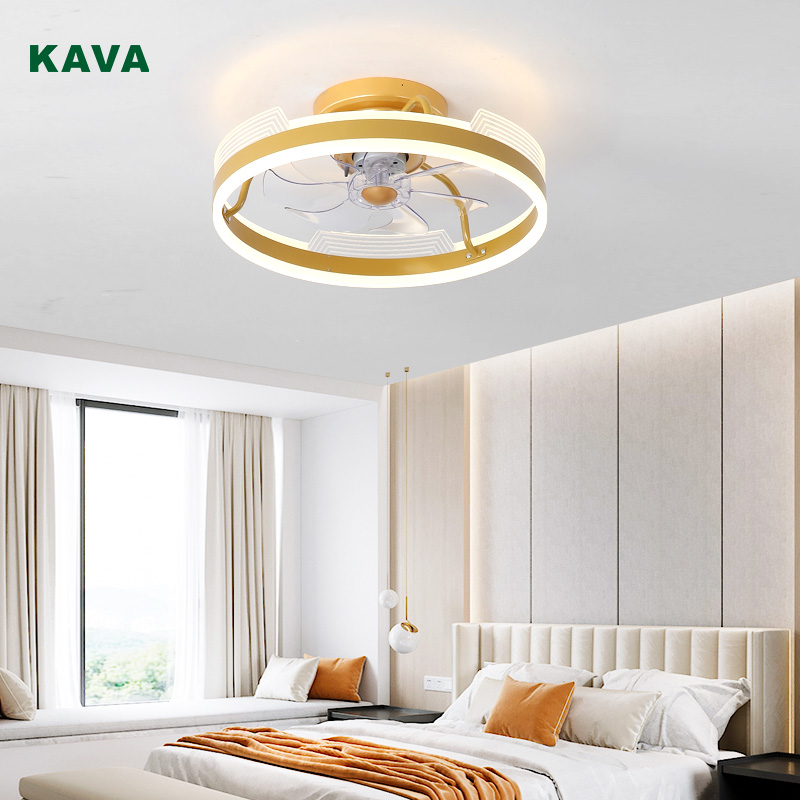Factory Free sample Night Stand Lamps - Ceiling Fan with Lights,19.7”LED Remote Control 3-Color Lighting 3 Wind speeds KCF-21-GD – KAVA
