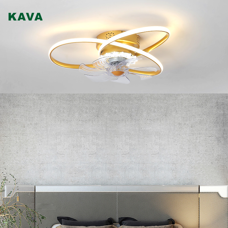 Europe style for Ambient Lighting - Bedroom ceiling fan with led light control electric dining room lamps indoor lighting KCF-22-GD – KAVA