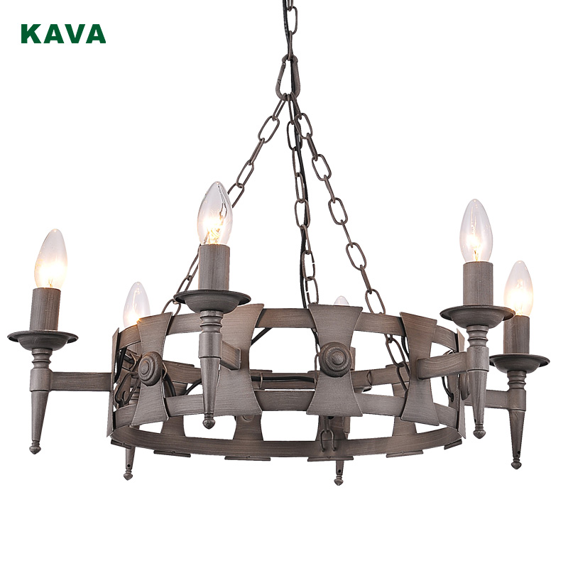 KAVA Medieval lighting Grey brush white finish Pendant Lamp 7406-6P