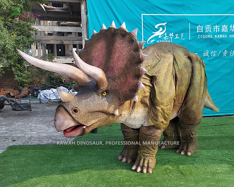 Triceratops Realistic Dinosaur Costume 2 Person Control Customized DC-905