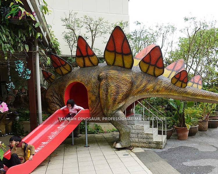 Amusement Theme Park Stegosaurus Dinosaur Slide