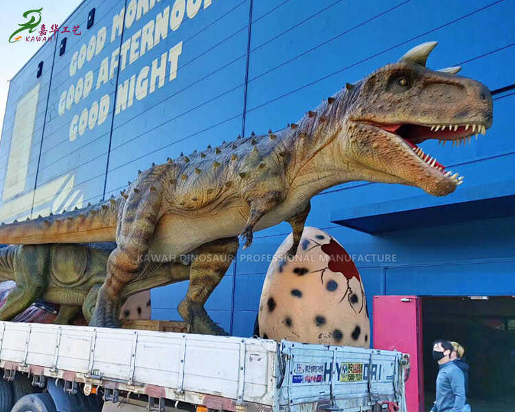 1 Amusement Park Realistic Dinosaur Statue Carnotaurus Animatronic Dinosaur Manufacturer