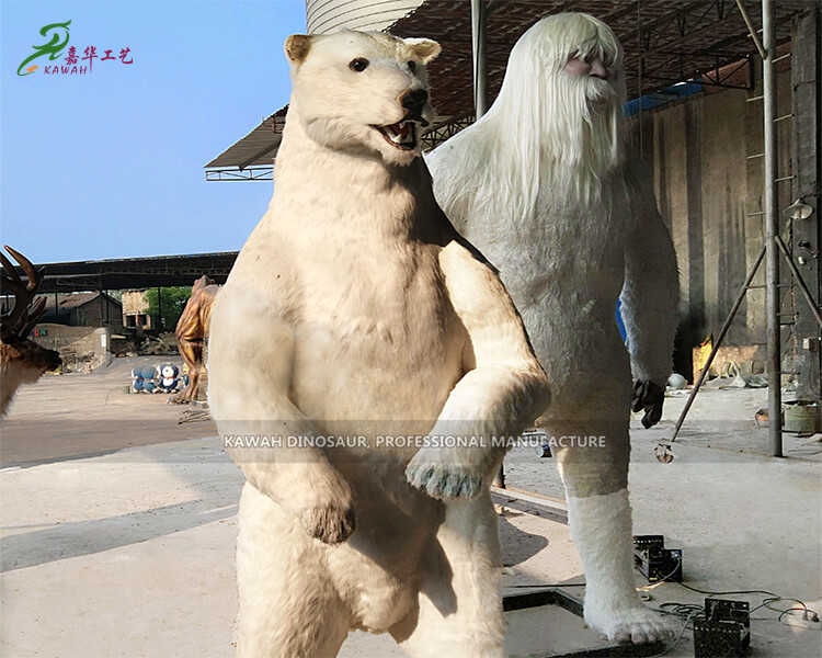 1 Buy Customized Realistic Polar Bear Statue Animatronic Animal