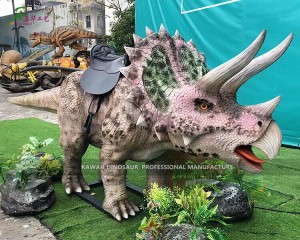 China Supplier Jurassic World Interactive Animatronic Dinosaur Ride Realistic Dinosaurs Triceratop ADR-734