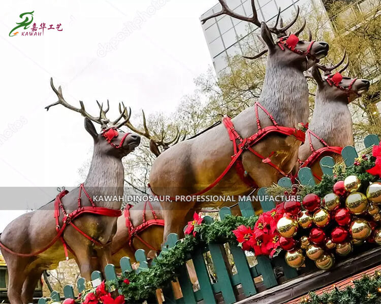 Christmas Decoration Customized Animatronic Reindeer Statue for Show PA-1963