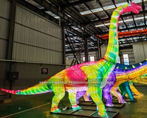 Colorful Lanterns Customized Brachiosaurus Model with Sounds Holiday Decoration CL-2602