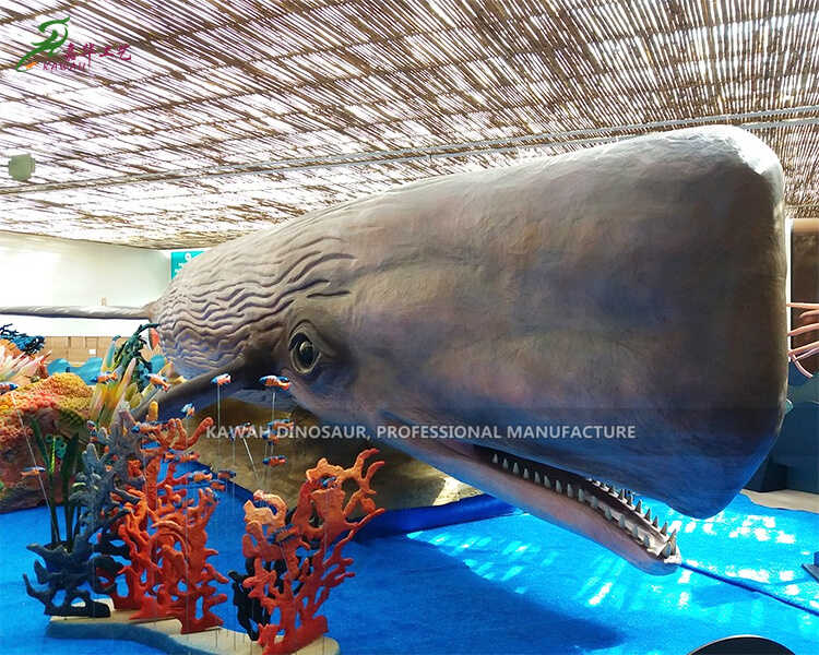 Customized Giant Animatronic Sperm Whale for Indoor Exhibition AM-1608