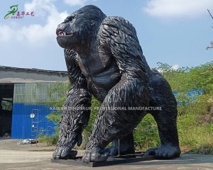 Customized Giant Animatronic Gorilla 8M Height Lifelike King Kong Statue with Movements Animatronic Animals AA-1247
