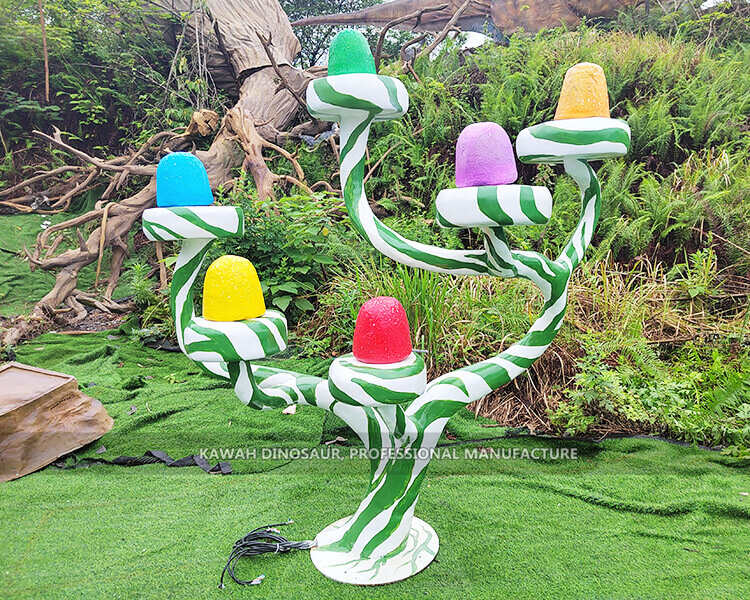 Customized Simulated Holy Tree Decoration With Candy Bar Fiberglass Statue FP-2442