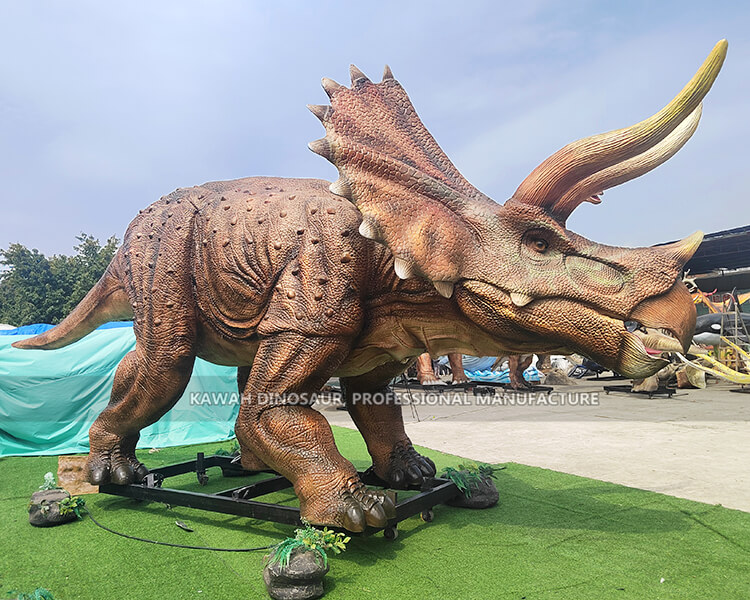 Dinosaur Animatronic Triceratops Life Size Dinosaurs L9m Kawah Factory On Sale AD-168