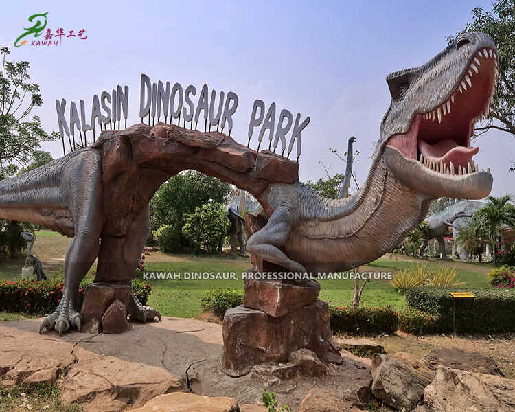 1 Dinosaur Park Entrance Park Gate Fiberglass Made ISO Standard