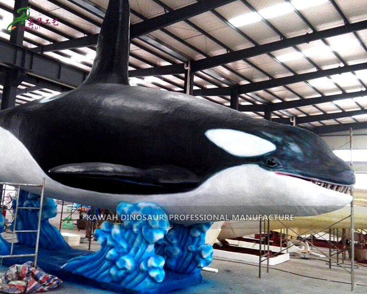 Factory Customized Giant Animatronic Killer Whale Statue with Movements and Sound AM-1618