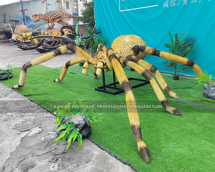 Factory Customized Hairy Spider Model Realistic Animatronic Insects Large for Theme Park Display AI-1466