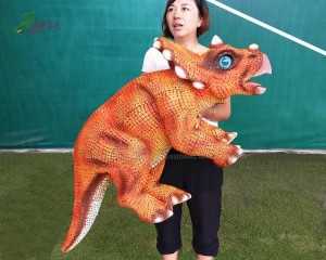 OEM Robotic Dinosaur For Park Factories –  Kids Favorite Realistic Dinosaur Puppet Triceratops Hand Puppet  – KaWah
