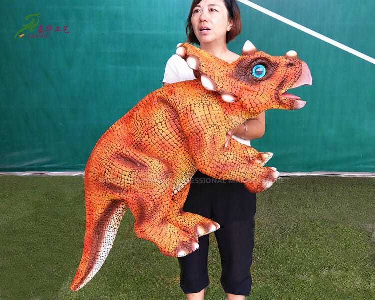 Kids Favorite Realistic Dinosaur Puppet Triceratops Hand Puppet HP-1101