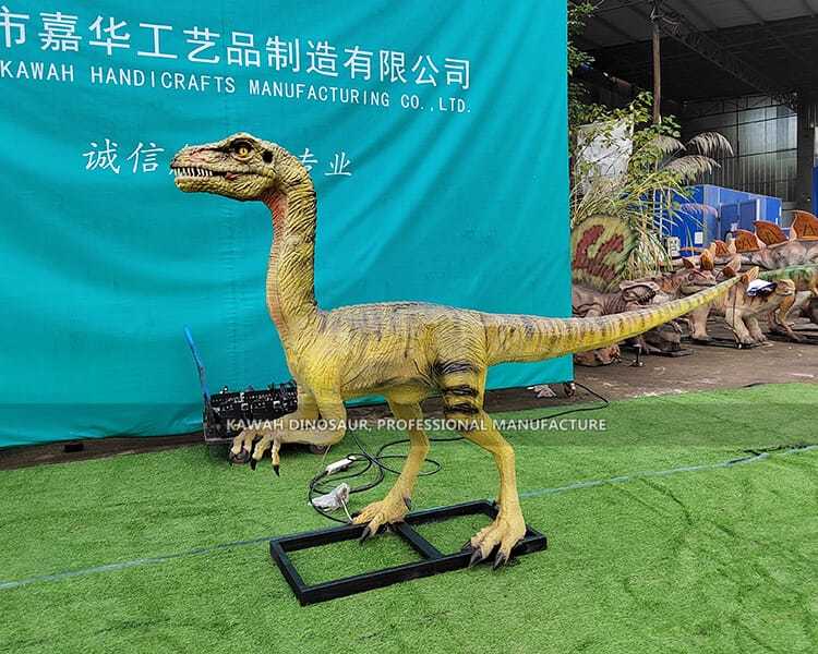 Length 3M Animatronic Dinosaur Compsognathus Velociraptor Statue AD-081