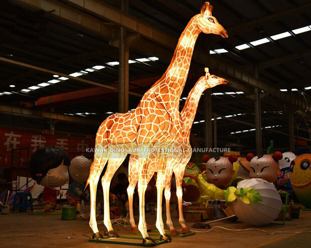 Life Size Giraffe Lanterns Waterproof Lifelike Animals Lantern Holiday Decorations CL-2644