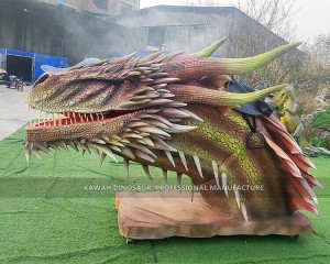 Lifelike Dragons Ride Machine Dragon Head Statue With Movements Customized AH-2714