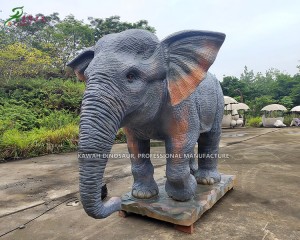 Lifelike Length 3M Animatronic Elephants Statue Realistic Animatronic Animal Custom Made AA-1261