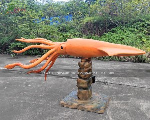Lifelike Sea Animals Custom Inkfish Statue with Movements for Show AM-1635