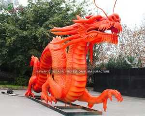 Outdoor Realistic Giant Animatronic Dragon Customized Free Local Installation PA-1922