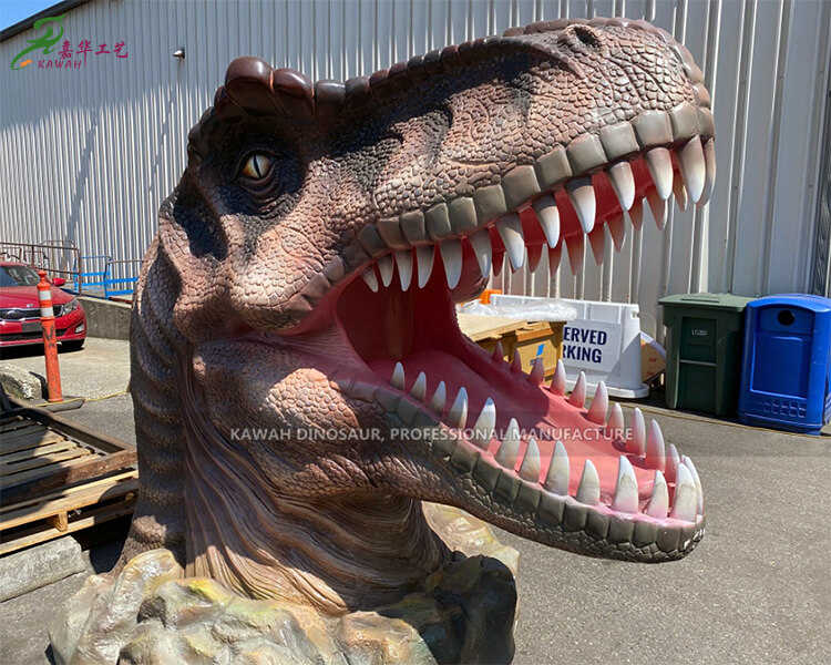 Photo-Taking Fiberglass Dinosaur Head for Dinosaur Park PA-1955