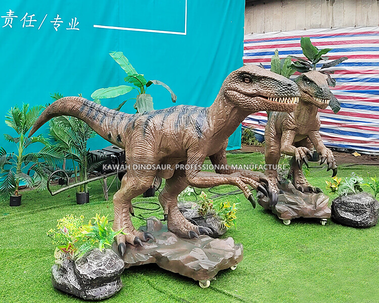 Real Look Raptor Dinosaur Statue 3m Velociraptor Realistic Dinosaur Animatronic Factory Sale AD-073