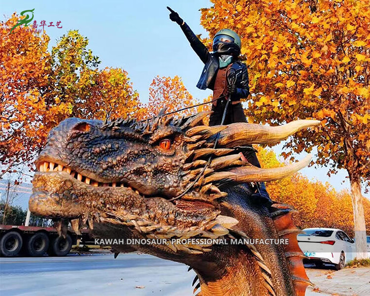 Realistic Animatronic Dragon Giant Dragon Head Statue Factory Custom-made AD-2322