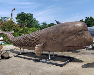 Realistic Giant Sperm Whale Animatronic Ocean Animals Whale Statue Sea Park Show AM-1666